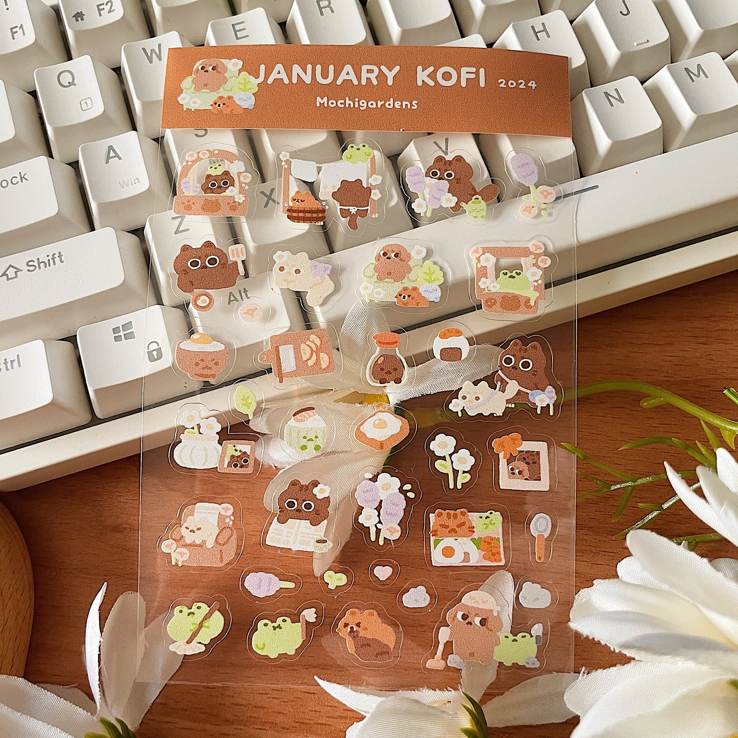 January Ko-Fi Sticker Sheet'24 - A Cozy Home *Waterproof