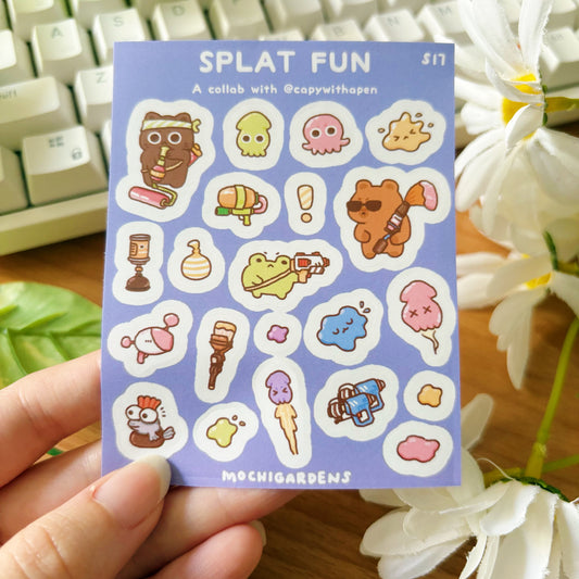 Splat Fun Vinyl Sticker Sheet