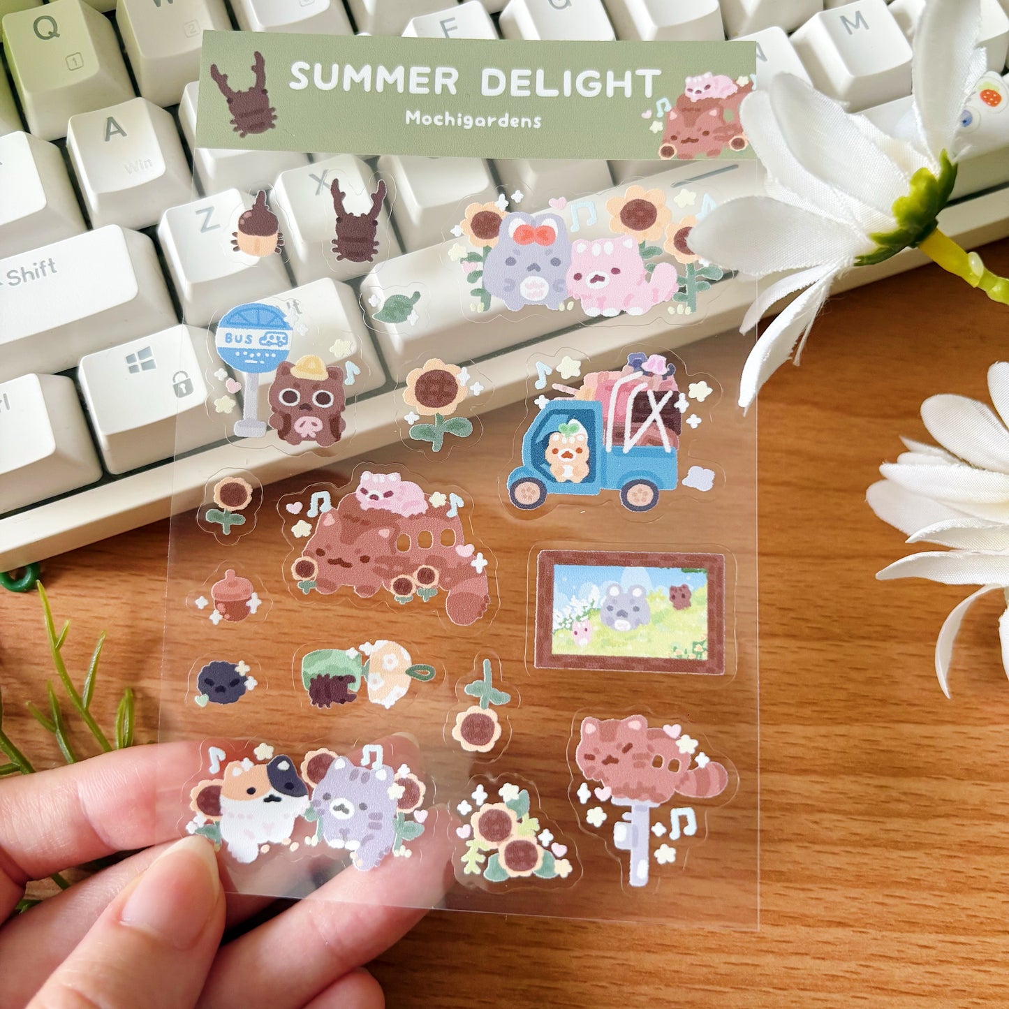 Summer Delight Transparent Sticker Sheet