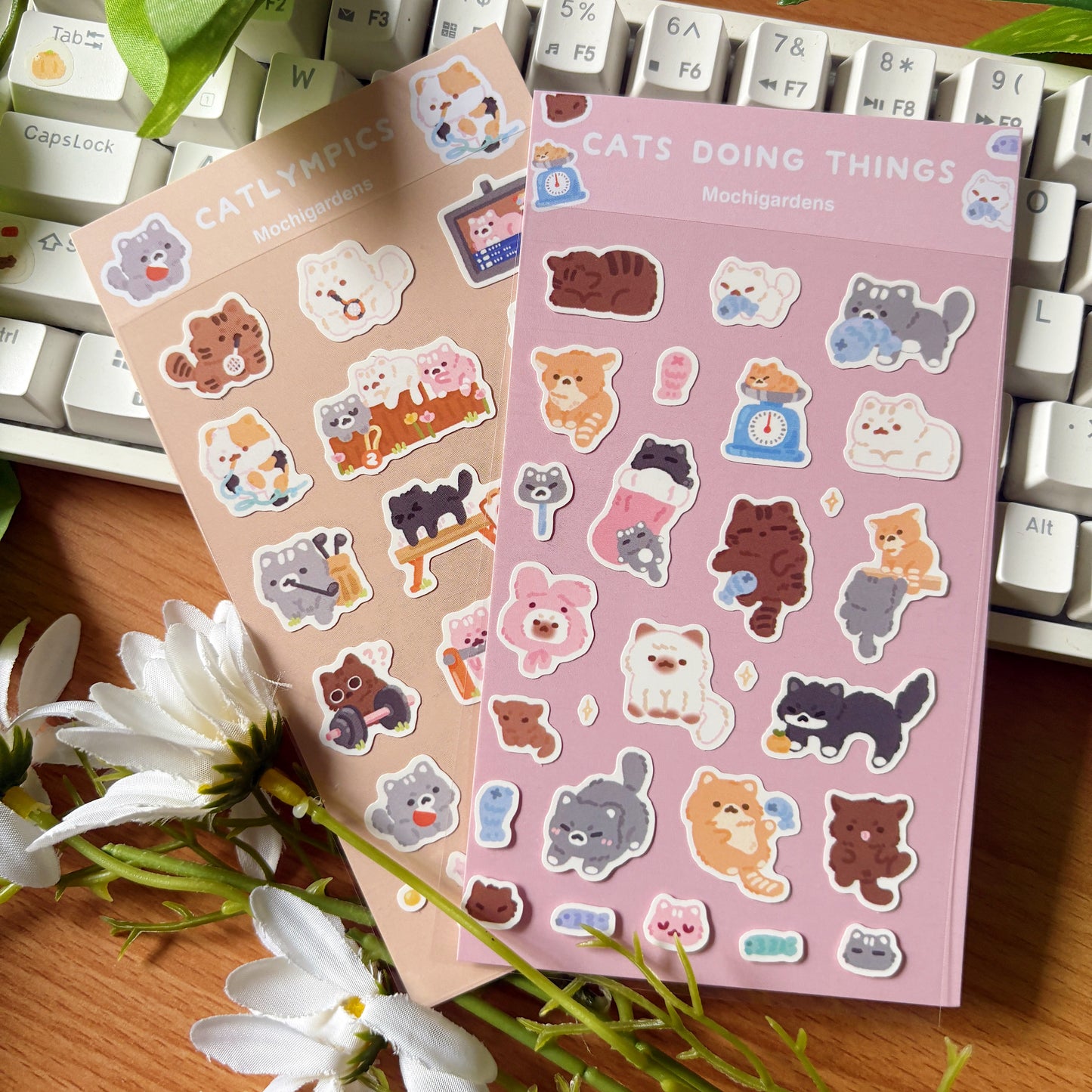 Cats Doing Things Sticker Sheet