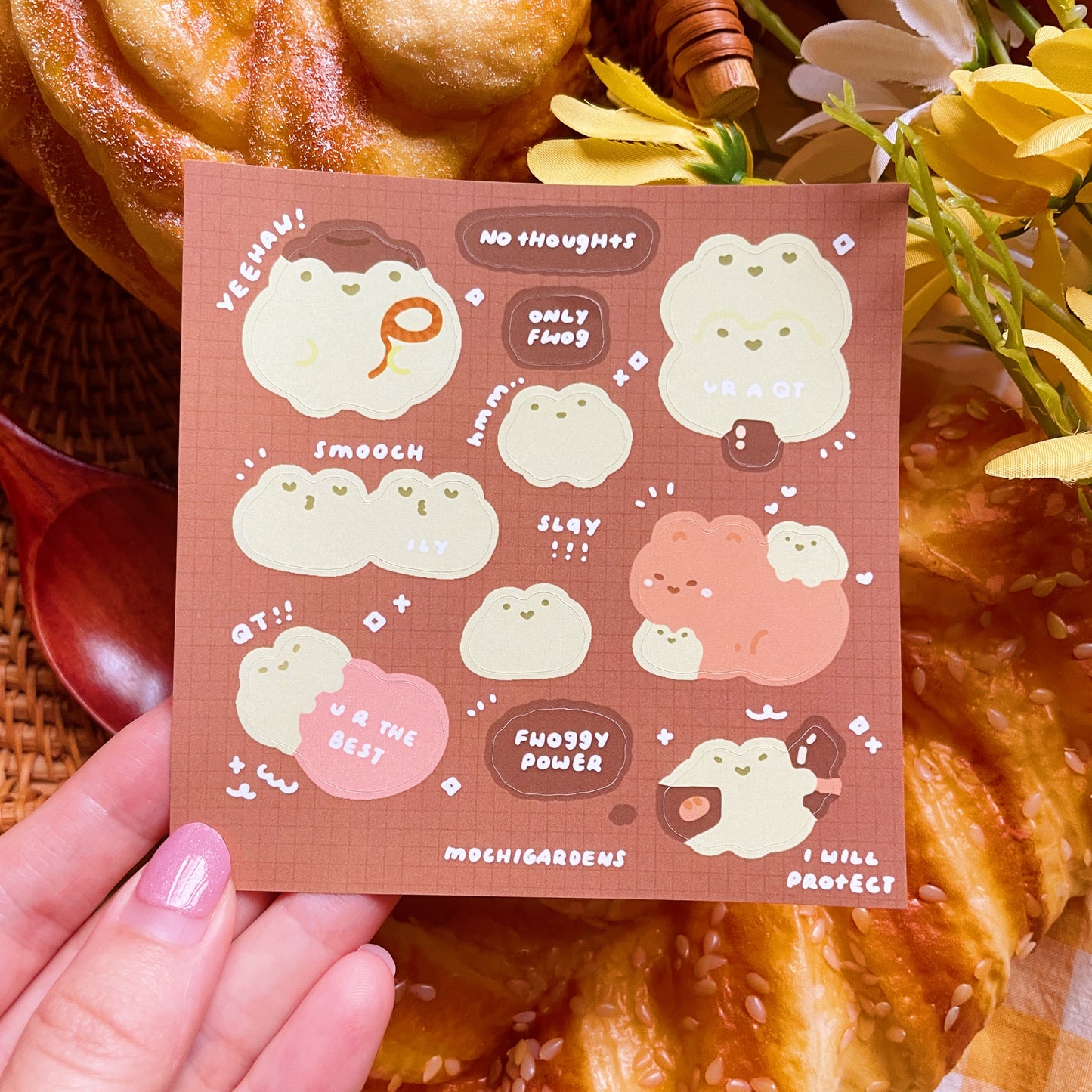 Chonky Frogs Sticker Sheet *Waterproof