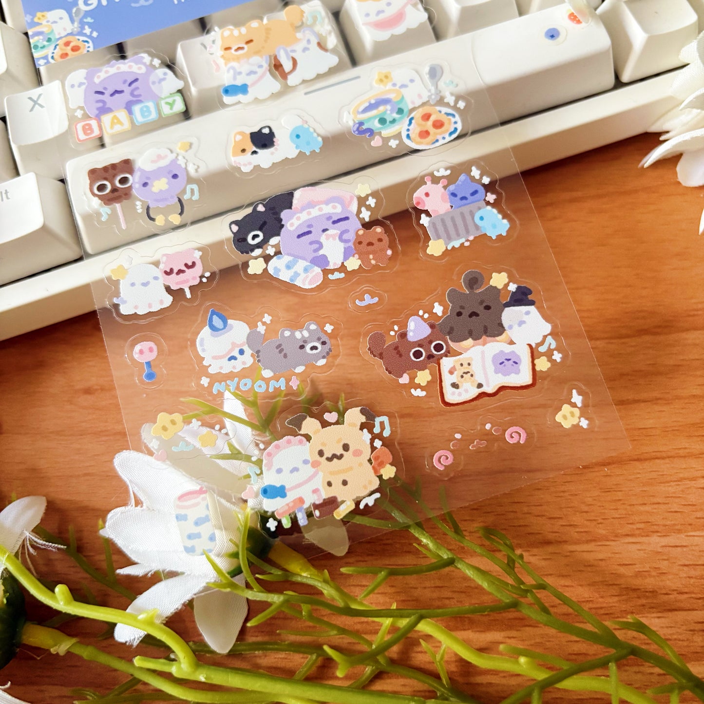 Ghostie Nursery Transparent Sticker Sheet