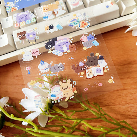 Ghostie Nursery Transparent Sticker Sheet