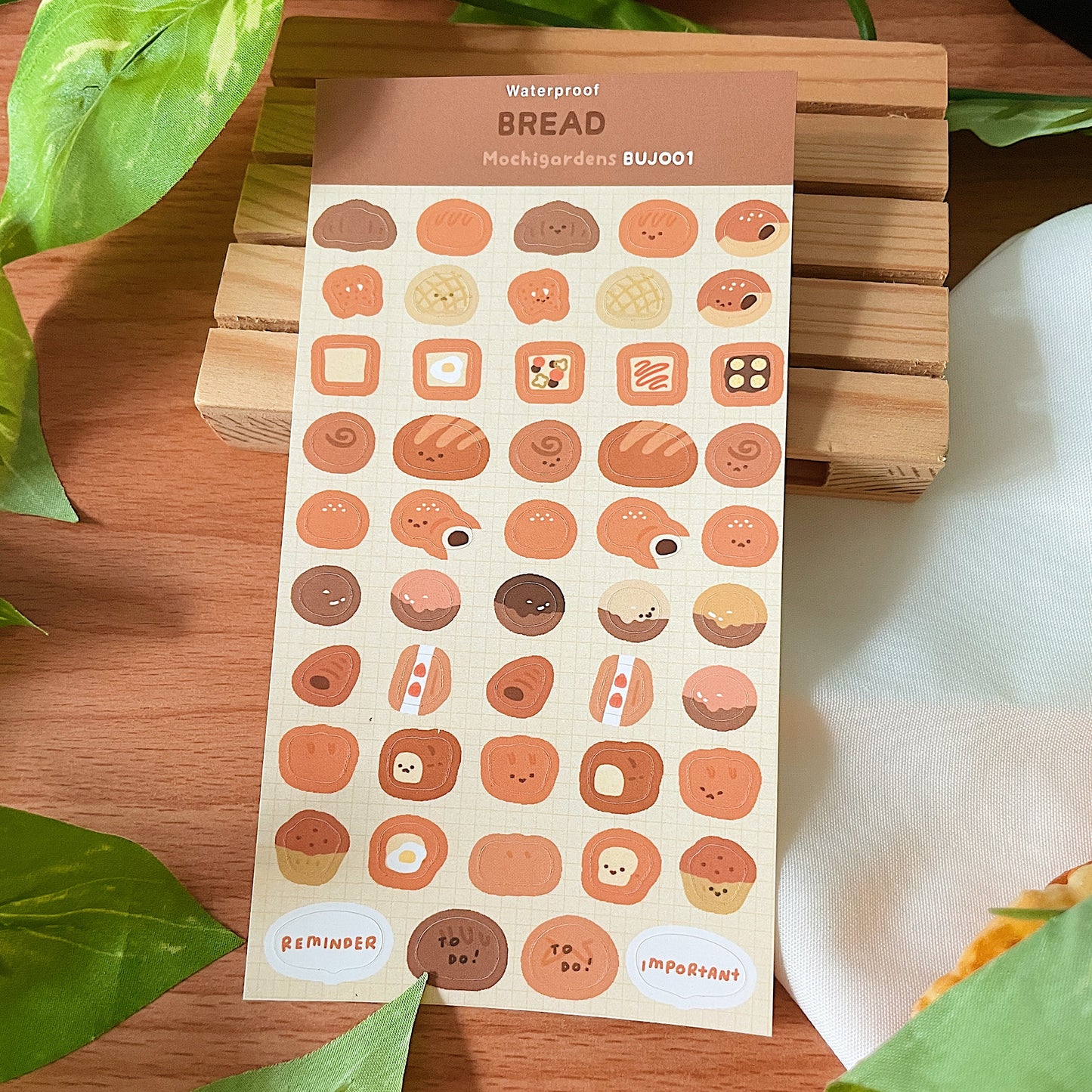 Bread Journalling Sticker Sheet *Waterproof