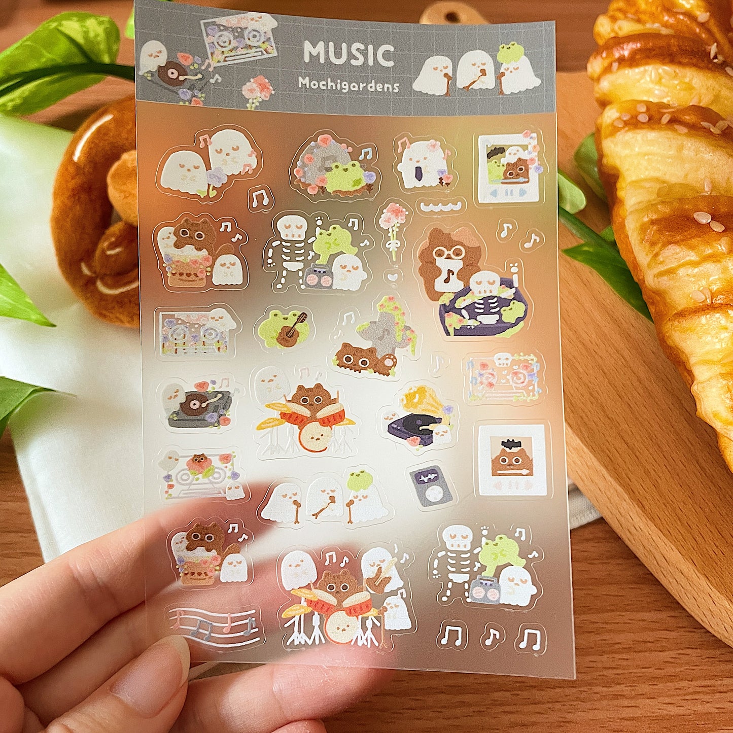 Music Transparent Sticker Sheet