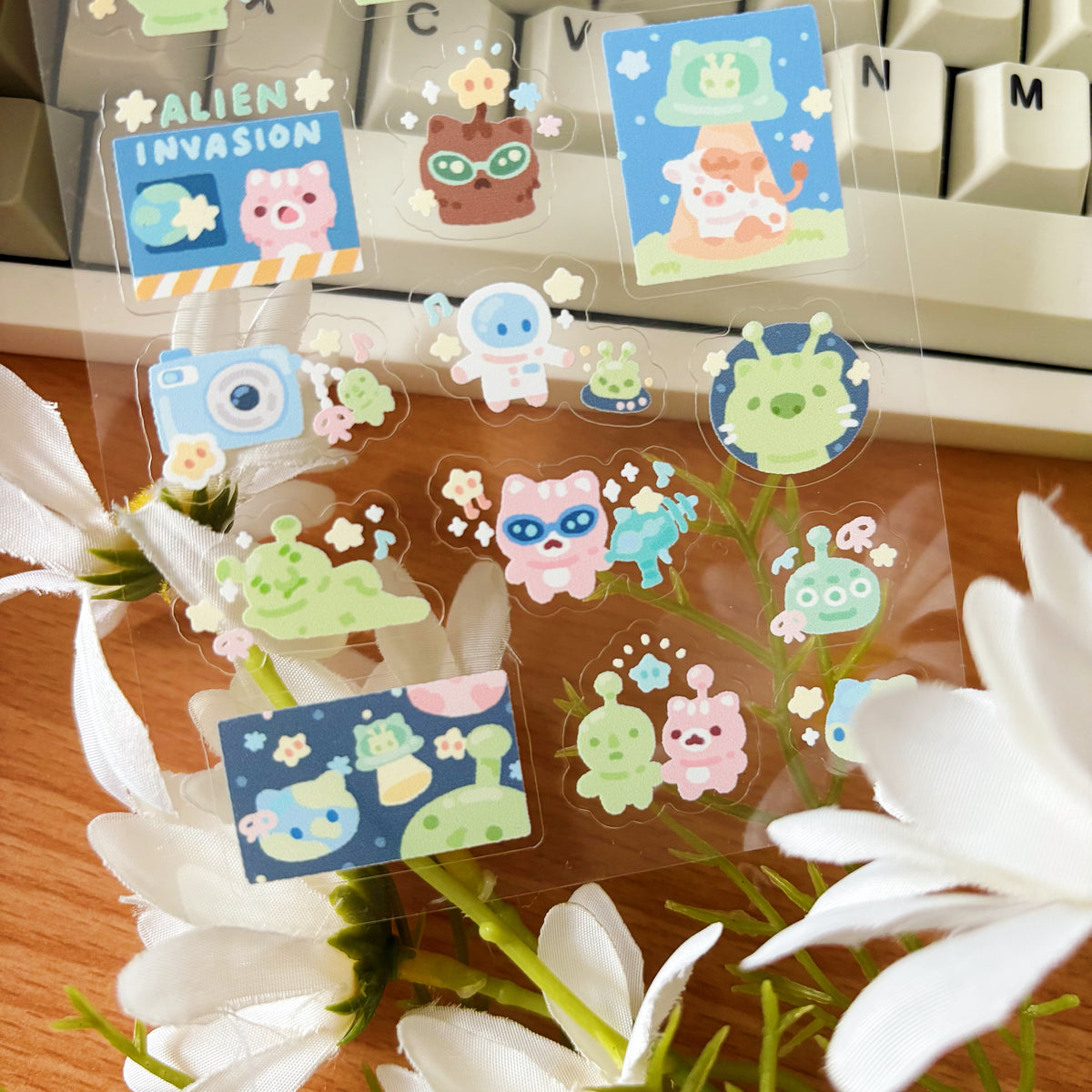 Space Transparent Sticker Sheet
