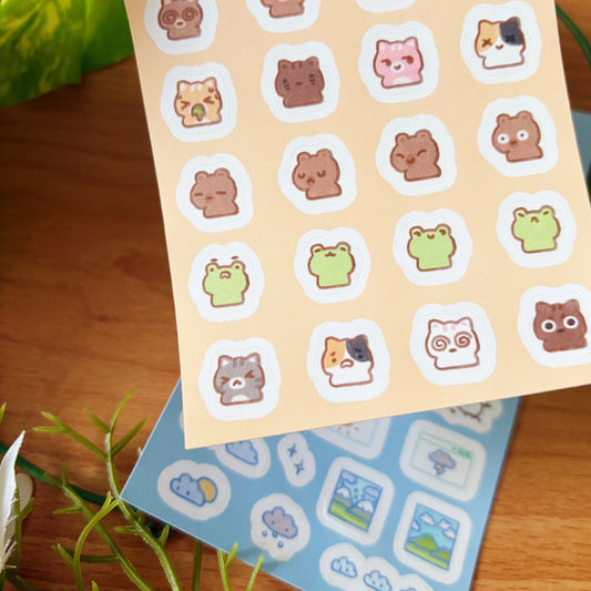 Emoticon Journalling Vinyl Sticker Sheet