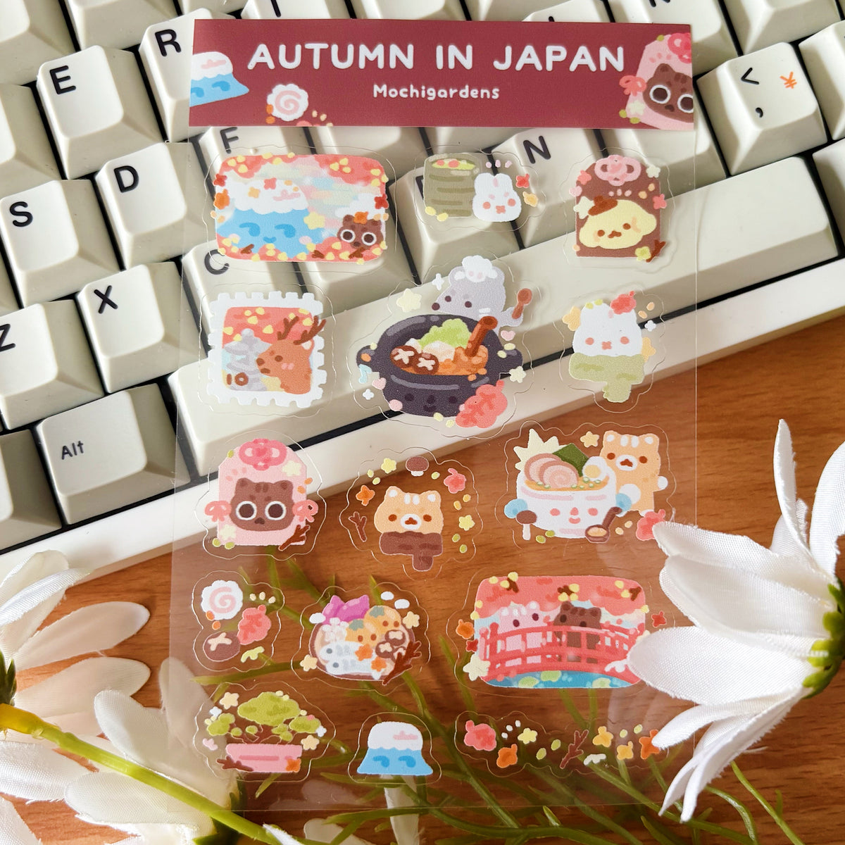 Autumn in Japan Transparent Sticker Sheet