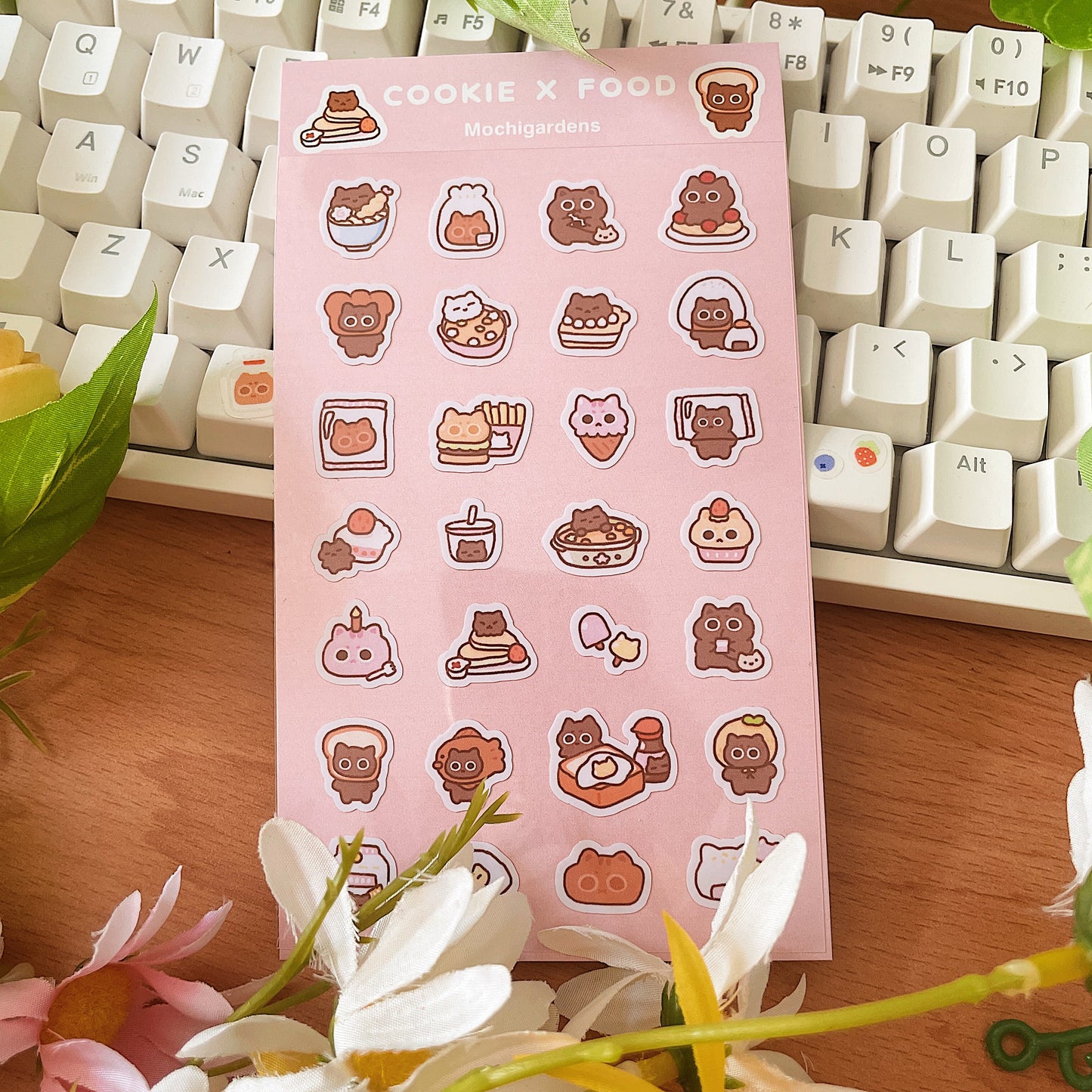 Cookie x Food Transparent Sticker Sheet