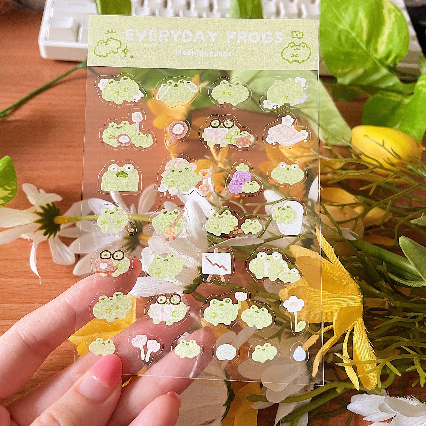 *Restocked* Everyday Frogs Transparent Sticker Sheet