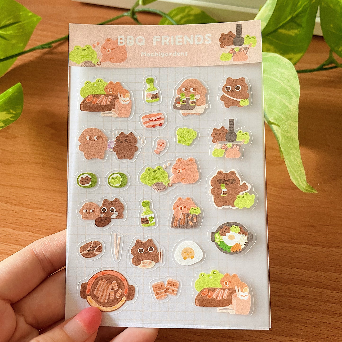 BBQ Friends Transparent Sticker Sheet