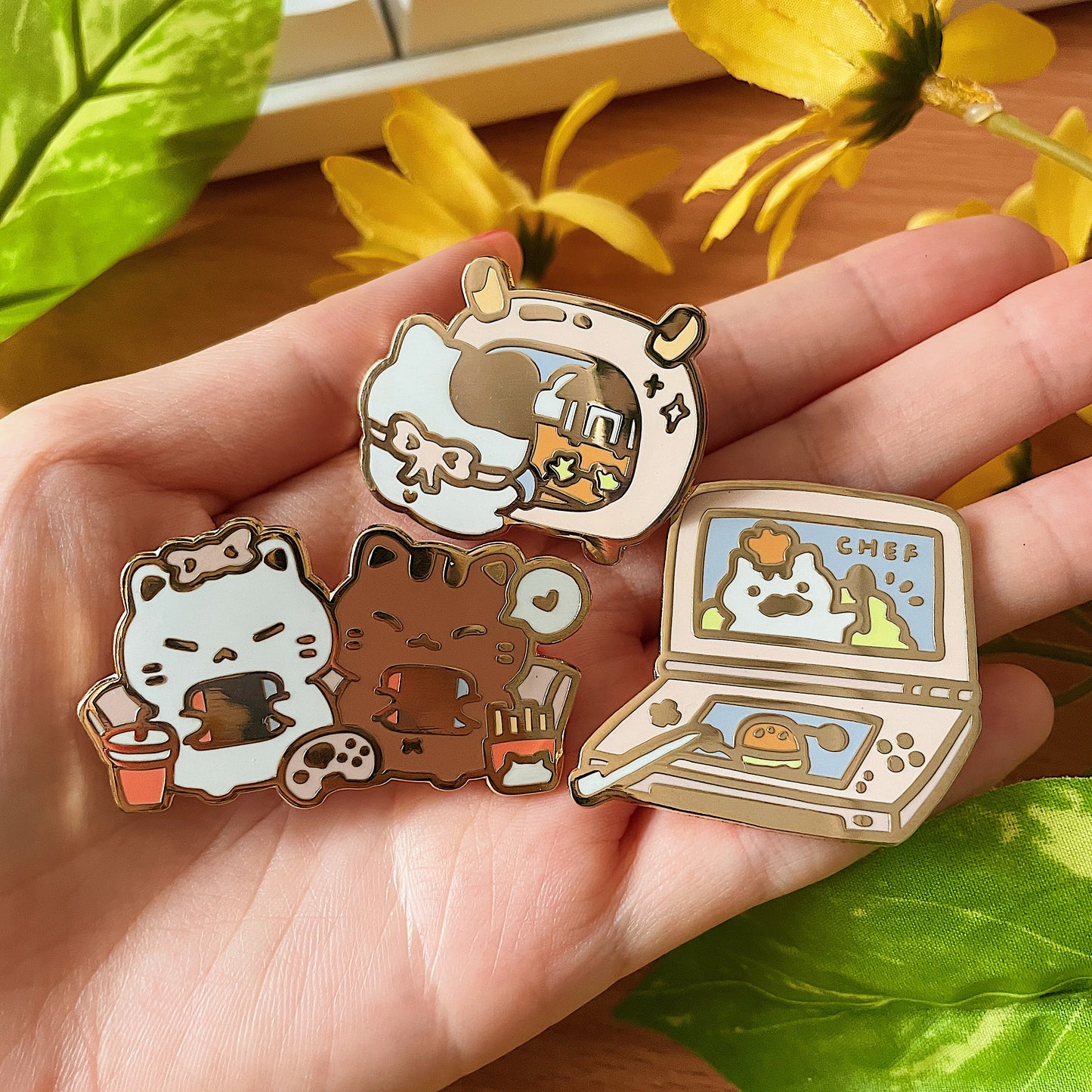 Cooking Kitty Enamel Pin