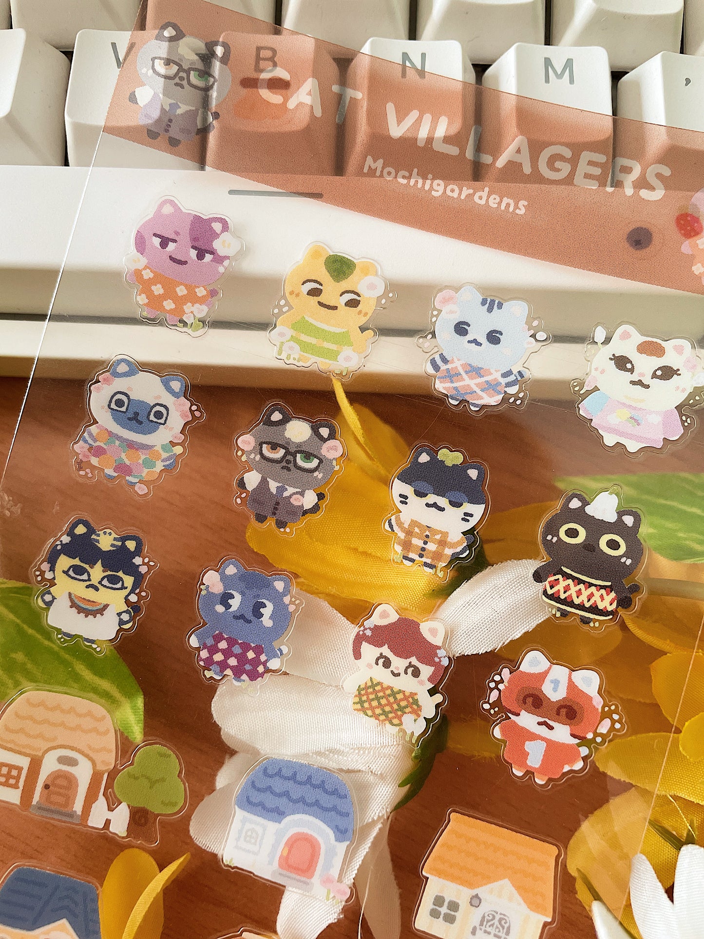 Cat Villagers Transparent Sticker Sheet