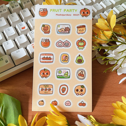 Fruit Party Vinyl Glitter Sticker Sheet