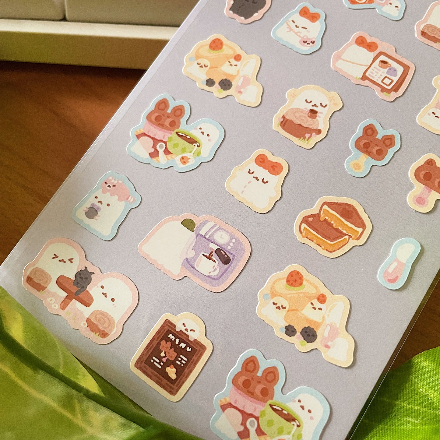 Ghostie Cafe Sticker Sheet