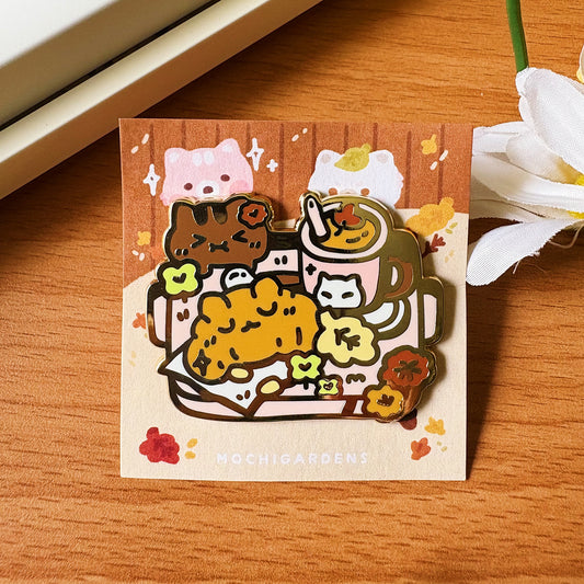 Purr-sant Latte Set Enamel Pin