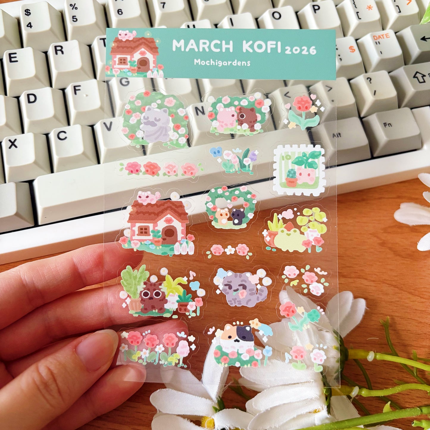 March Ko-Fi Sticker Sheet + Print Set - Secret Garden (Also available individually)