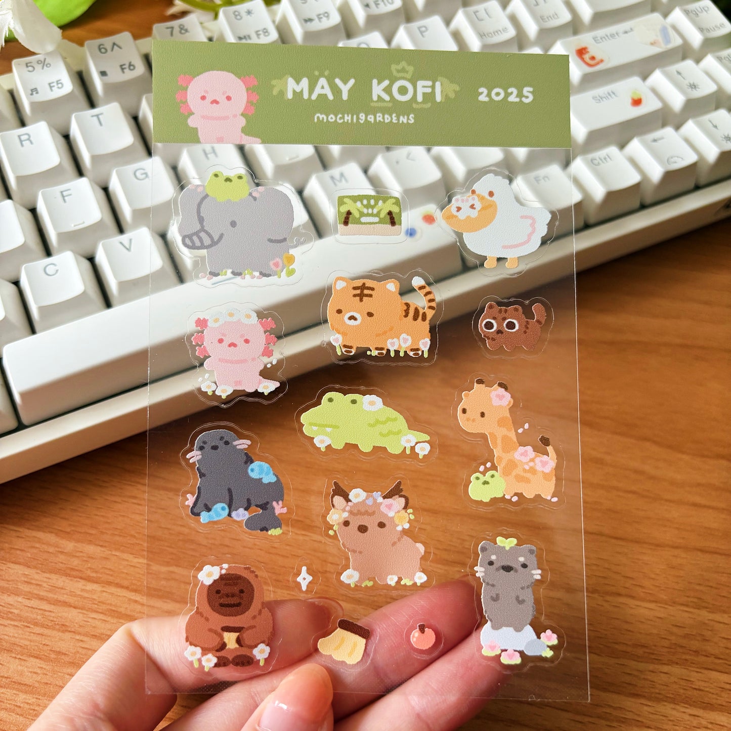May Ko-Fi Sticker Sheet + Print Set - Animal Safari/Zoo (Also available individually)