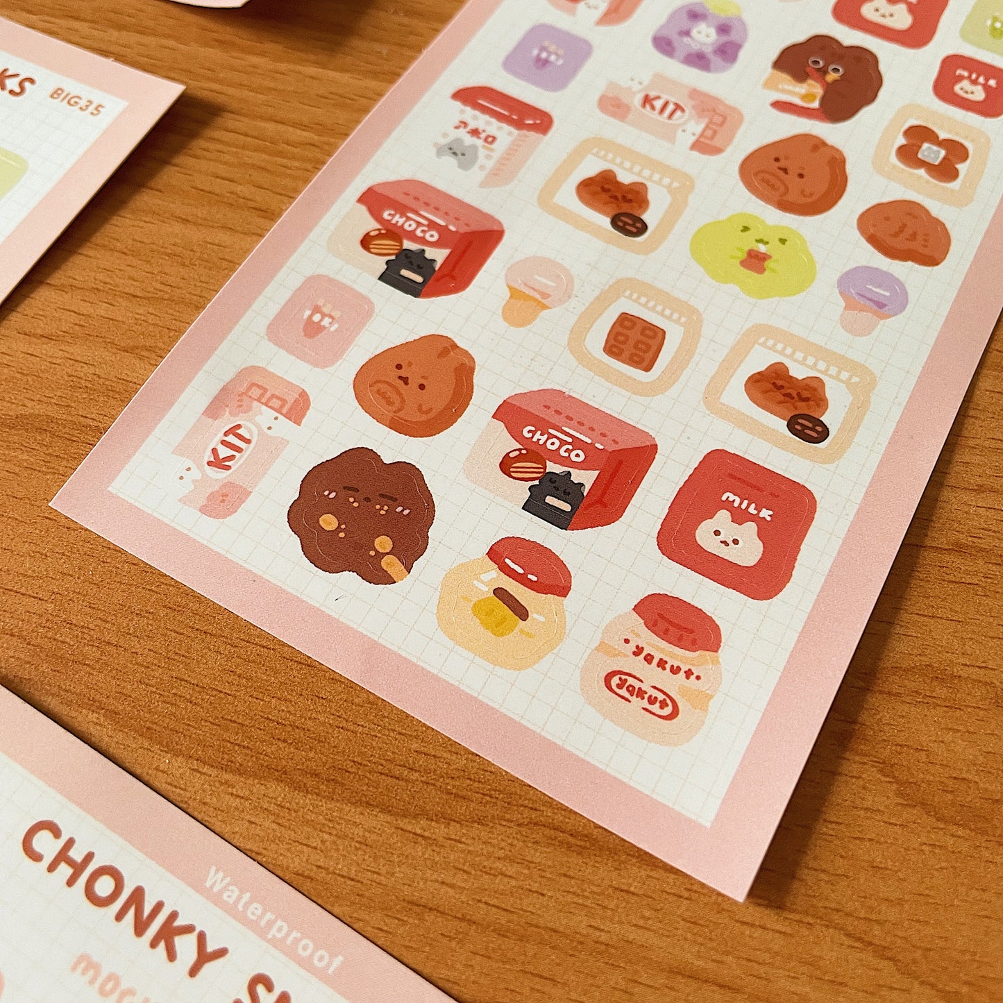 Chonky Snacks Sticker Sheet *Waterproof