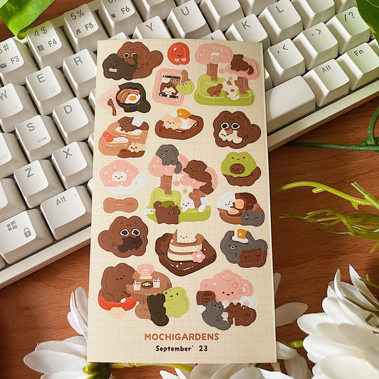 Sept Ko-Fi Sticker Sheet'23 - Cat Cafe *Waterproof