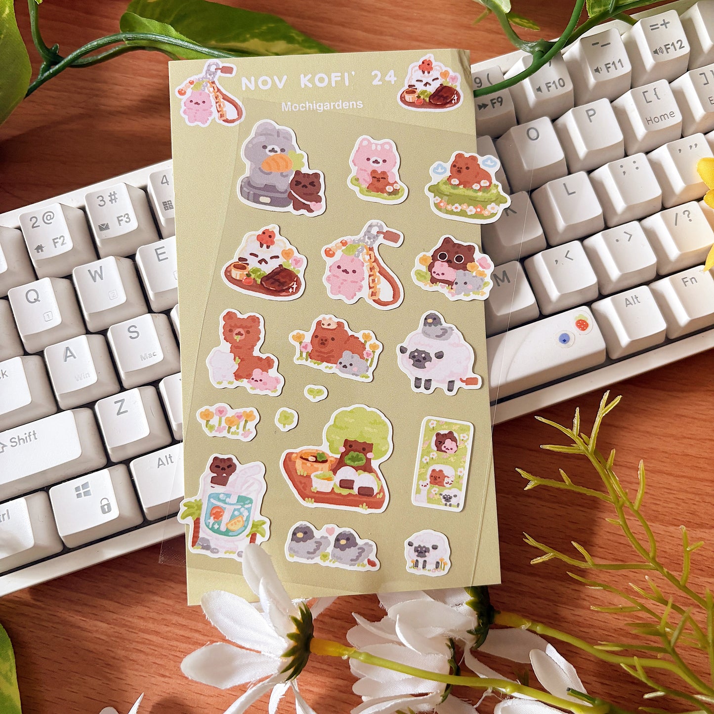 November Ko-Fi Sticker Sheet + Print Set - Petting Zoo (Also available individually)