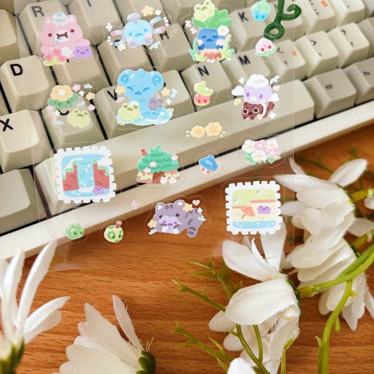 Monster Buddies Transparent Sticker Sheet