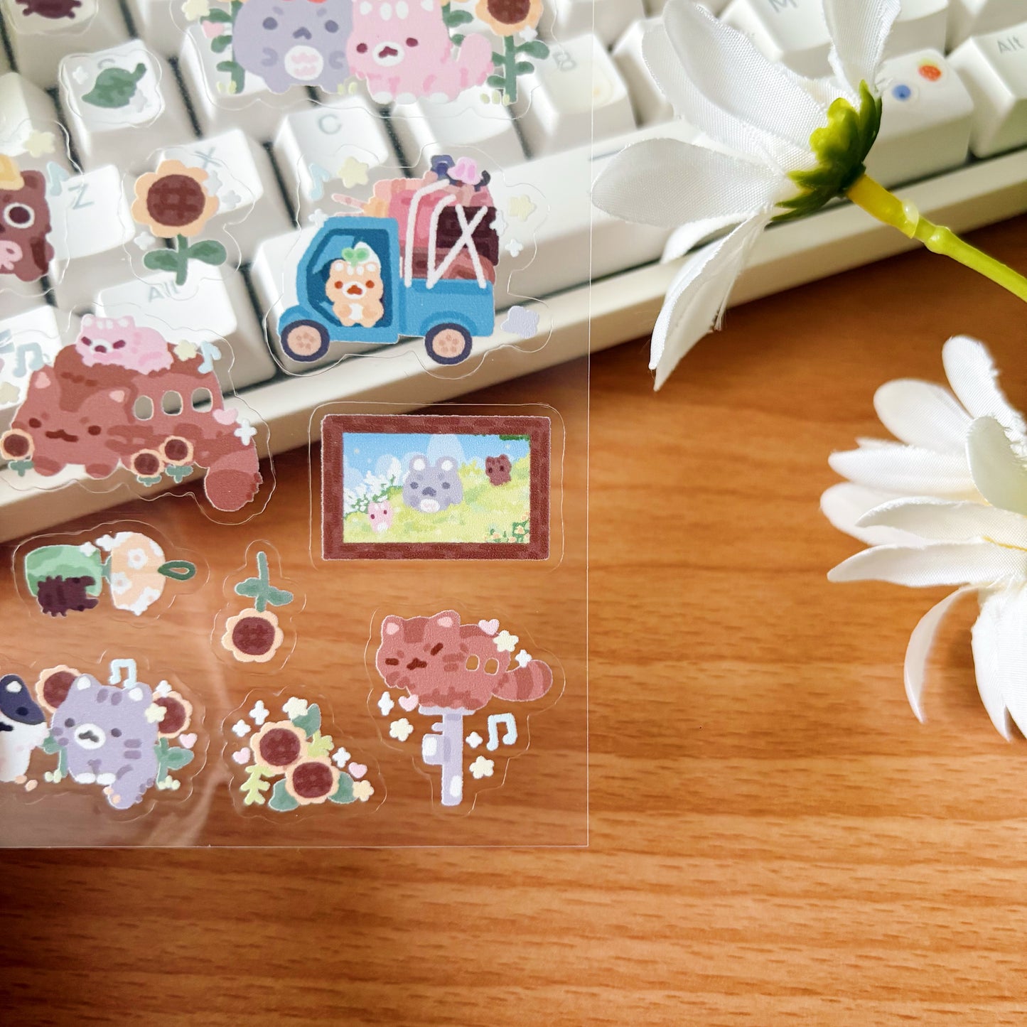 Summer Delight Transparent Sticker Sheet