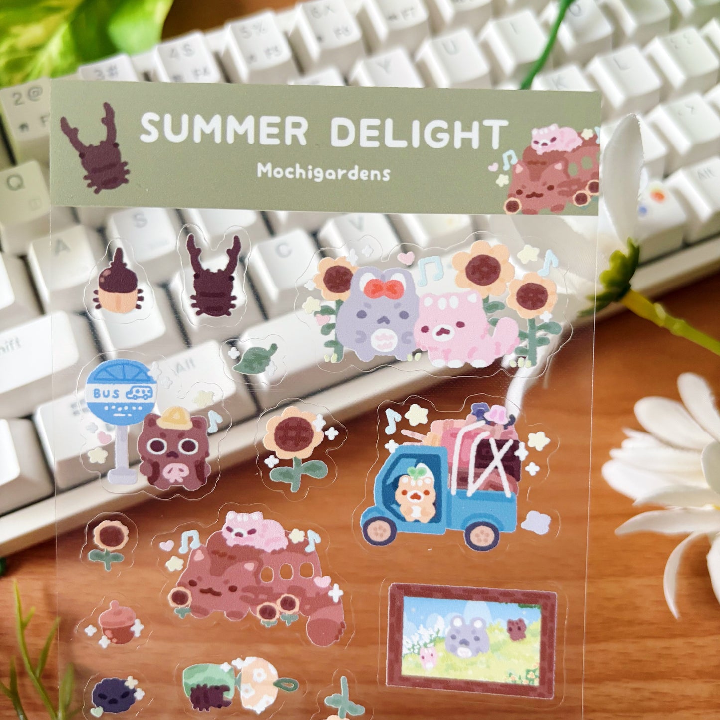 Summer Delight Transparent Sticker Sheet