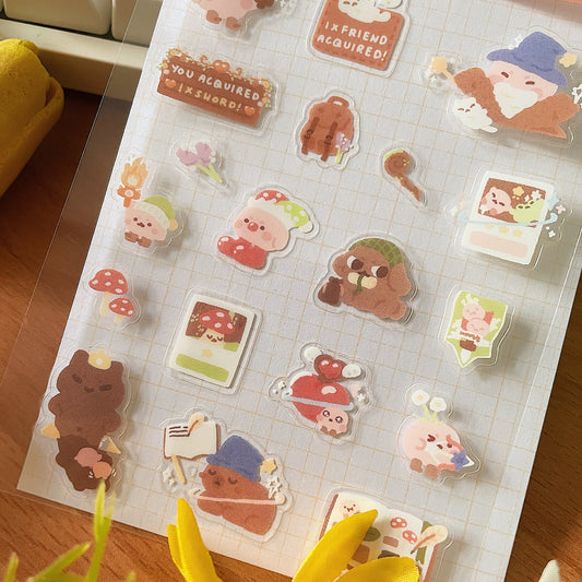 Adventure with Friends Transparent Sticker Sheet