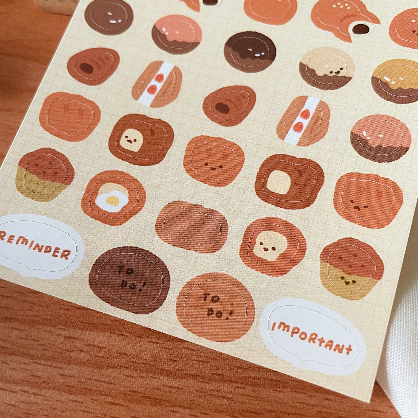 Bread Journalling Sticker Sheet *Waterproof