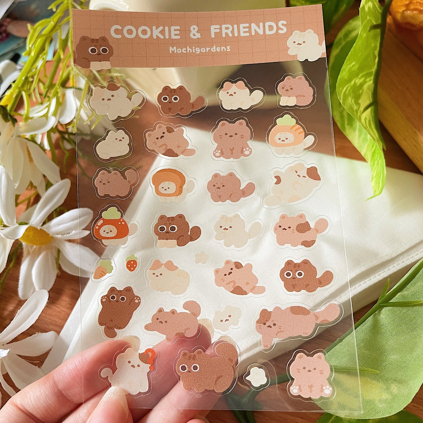 *Restocked* Cookie and Friends Transparent Sticker Sheet