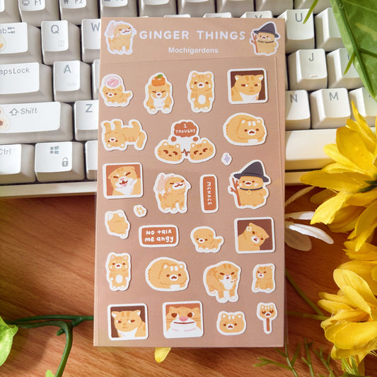 Ginger Things Transparent Sticker Sheet