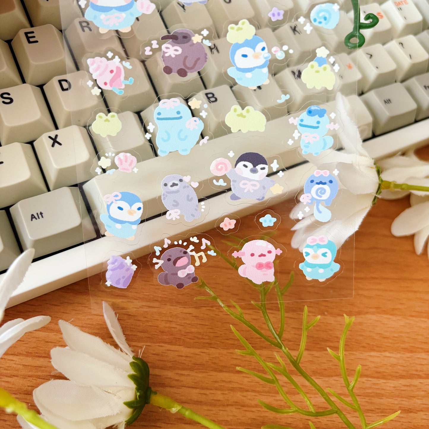 Water Buddies Transparent Sticker Sheet