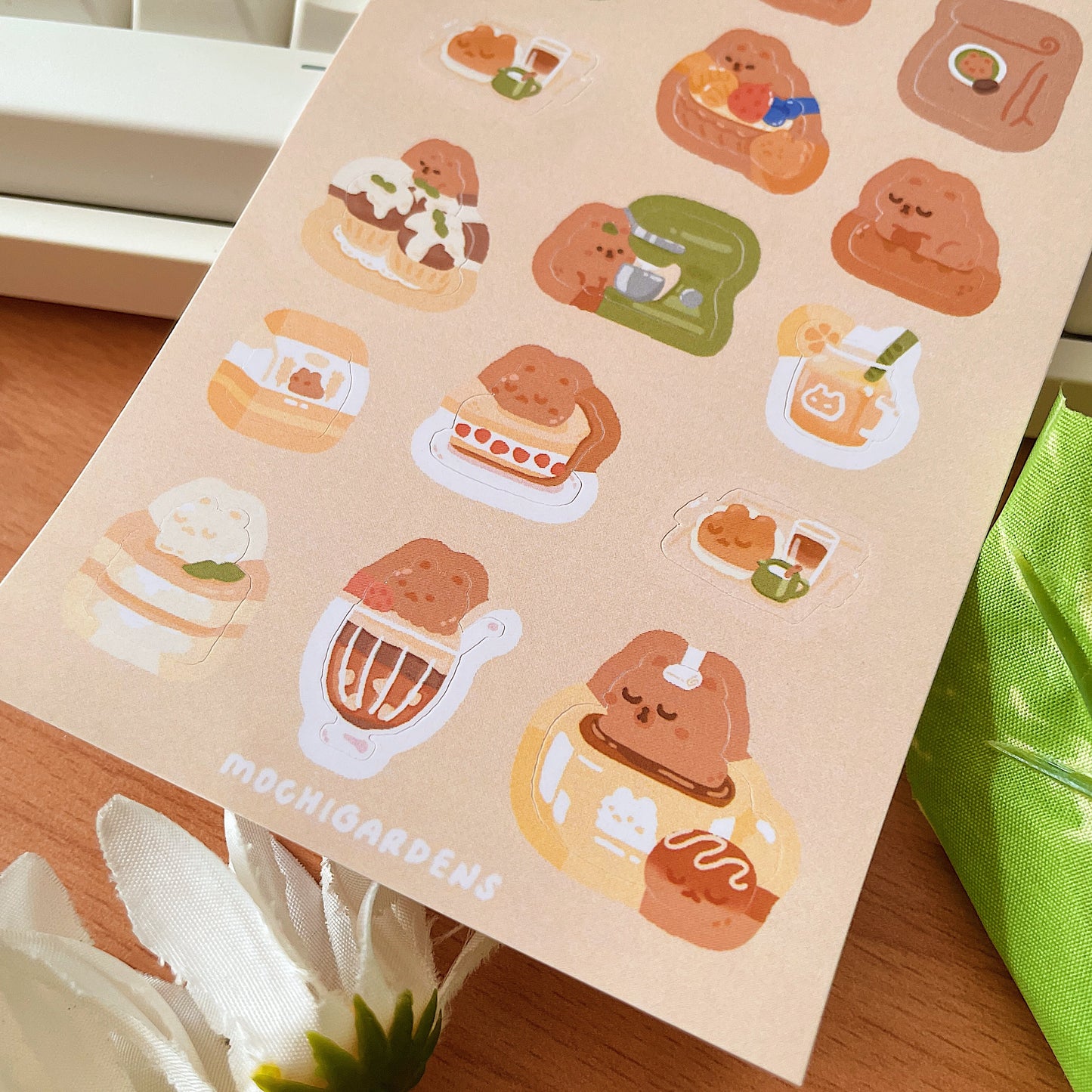 Capy Cafe Sticker Sheet *Waterproof