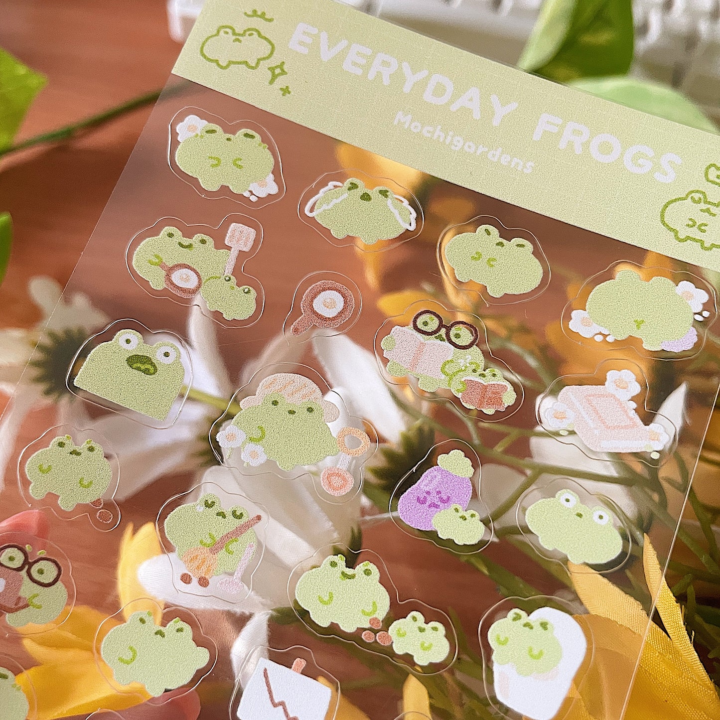 *Restocked* Everyday Frogs Transparent Sticker Sheet