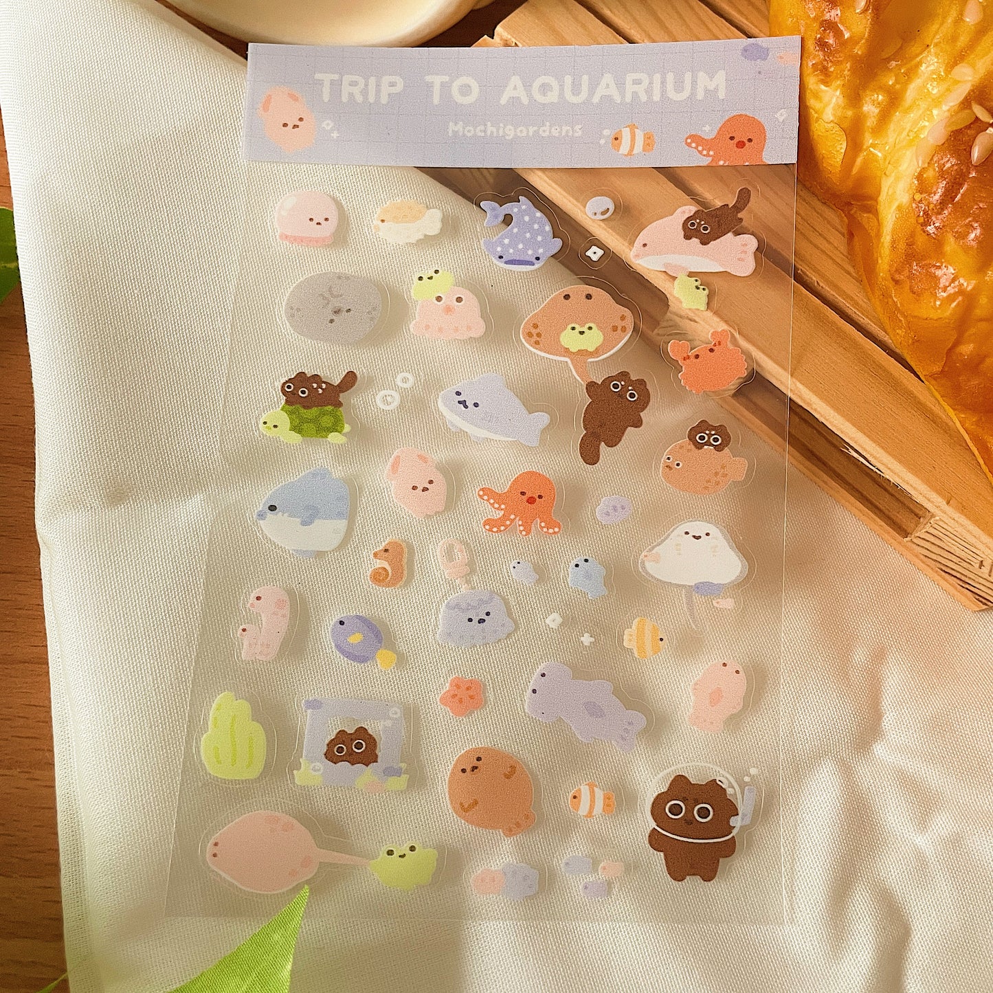 Trip to Aquarium Transparent Sticker Sheet