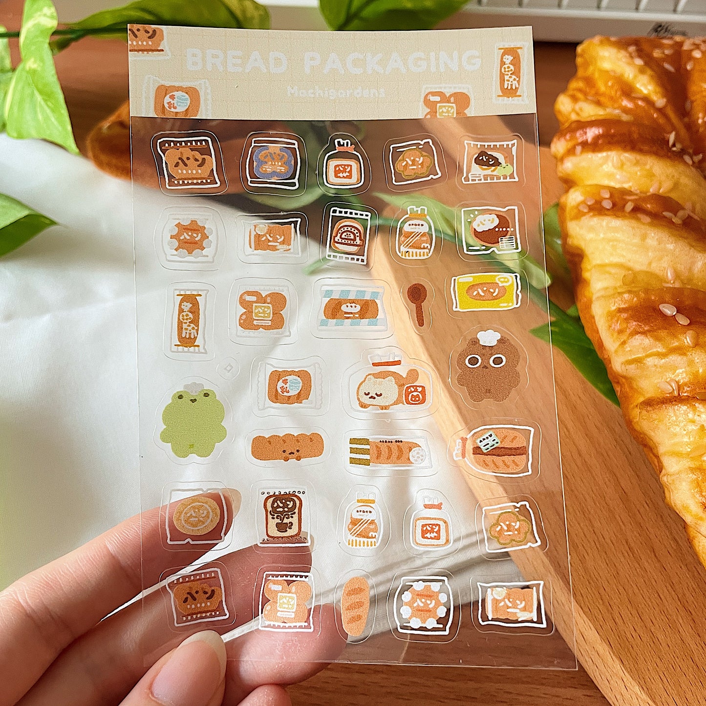 *Restocked* Bread Packaging Transparent Sticker Sheet