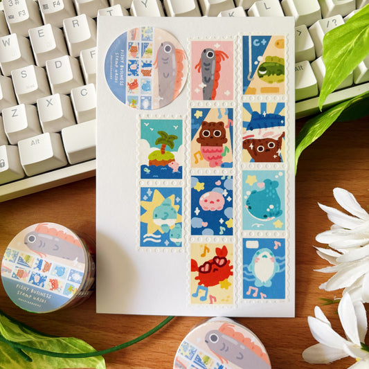 Fishy Business Stamp Washi Tape