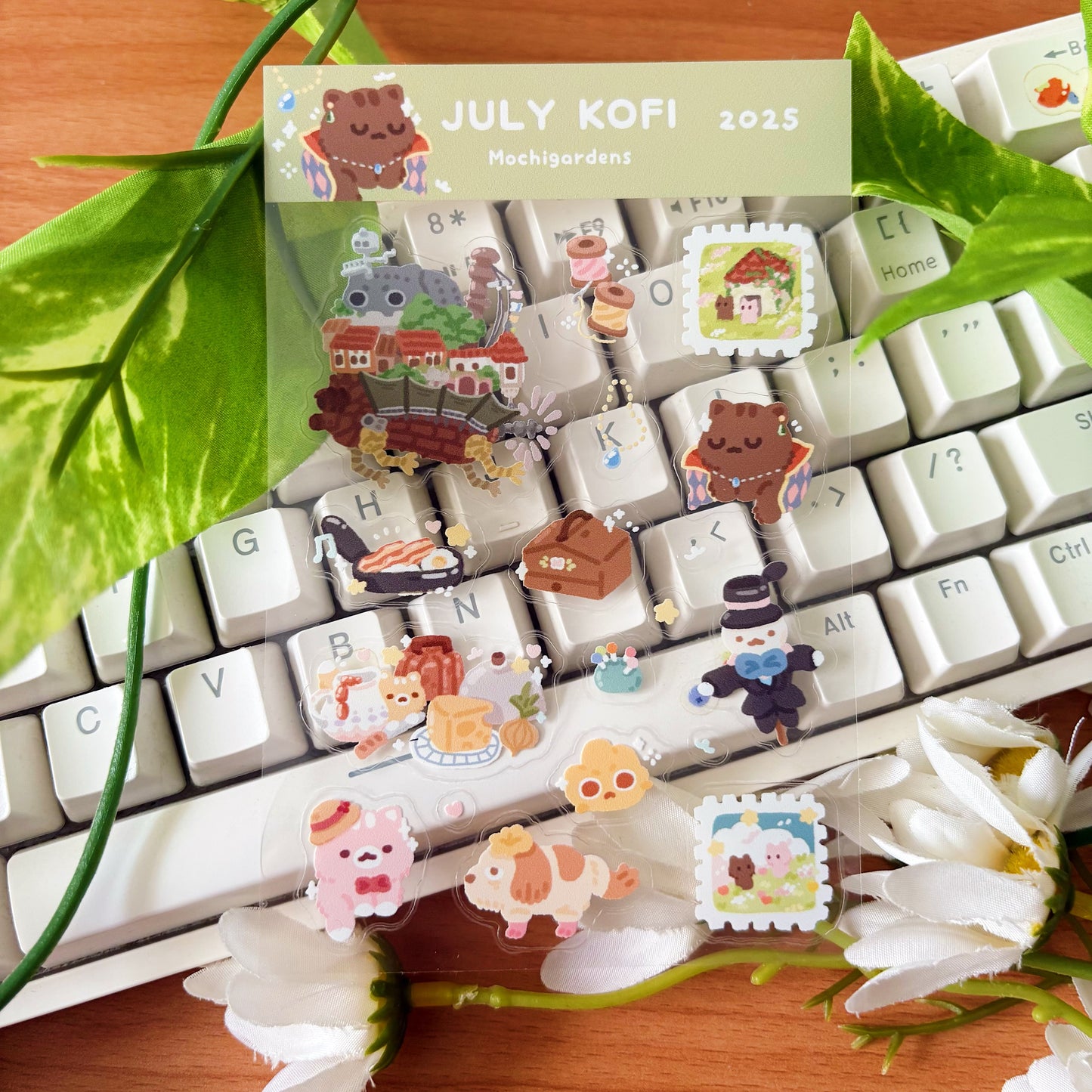July Ko-Fi Sticker Sheet + Print Set - A moving Castle (Also available individually)