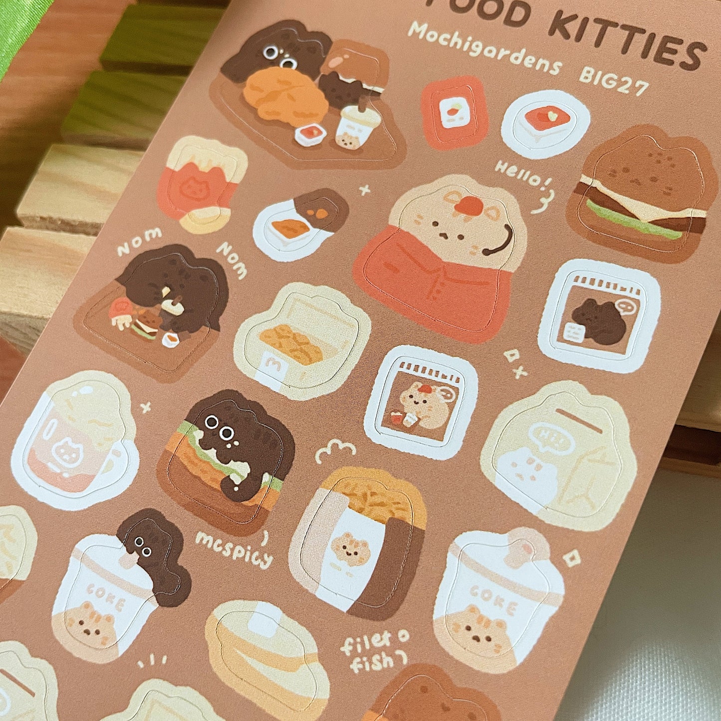 Fast Food Kitties Sticker Sheet *Waterproof