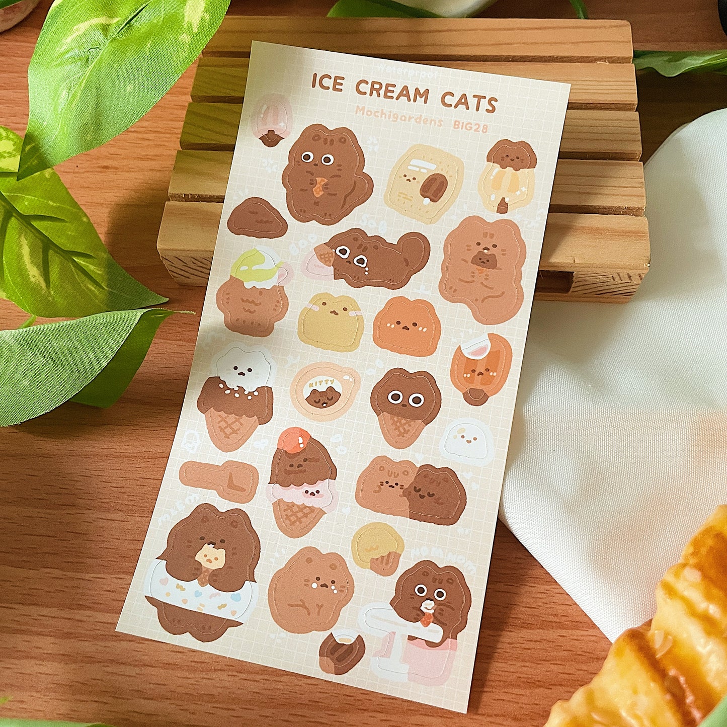 Ice Cream Cats Sticker Sheet *Waterproof