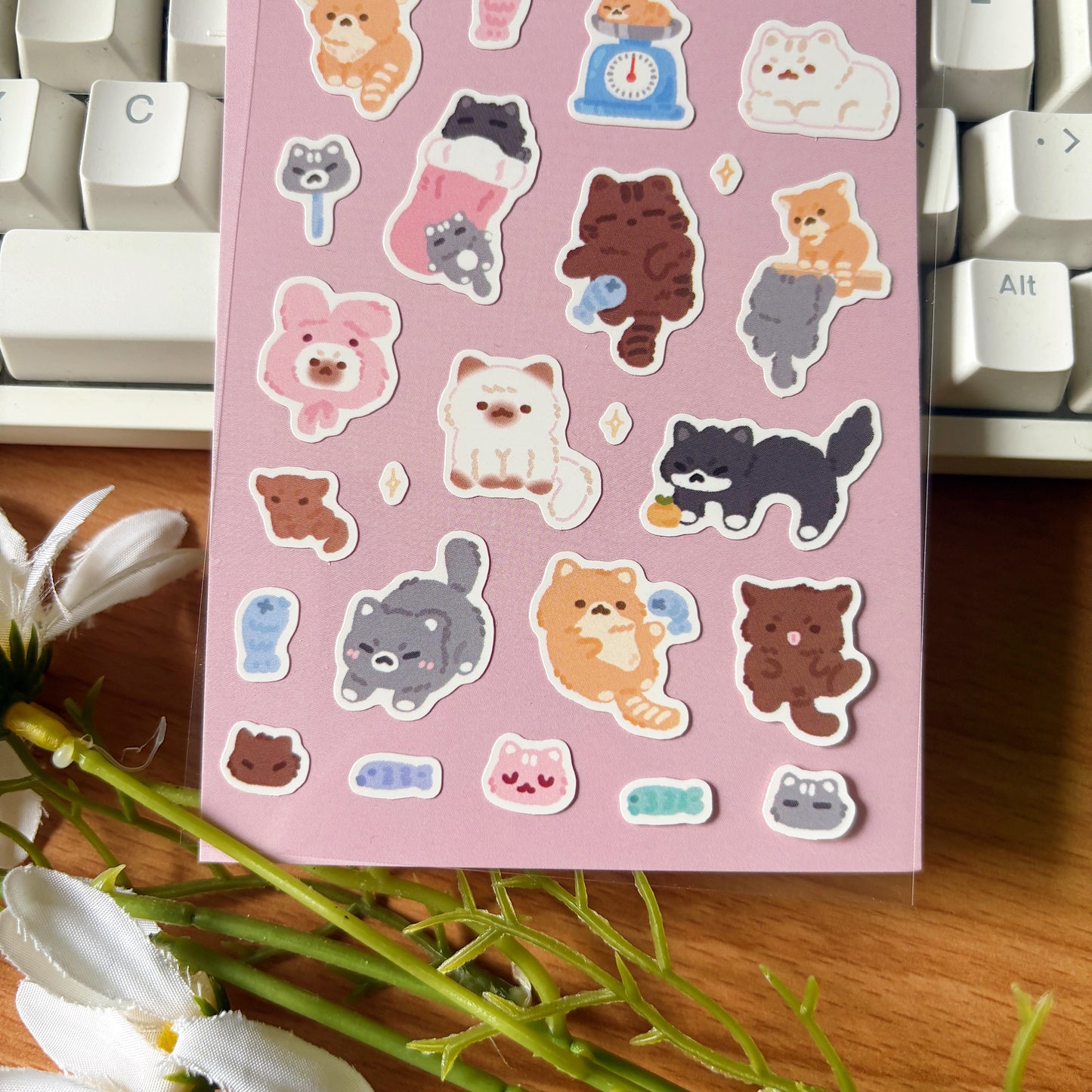 Cats Doing Things Sticker Sheet