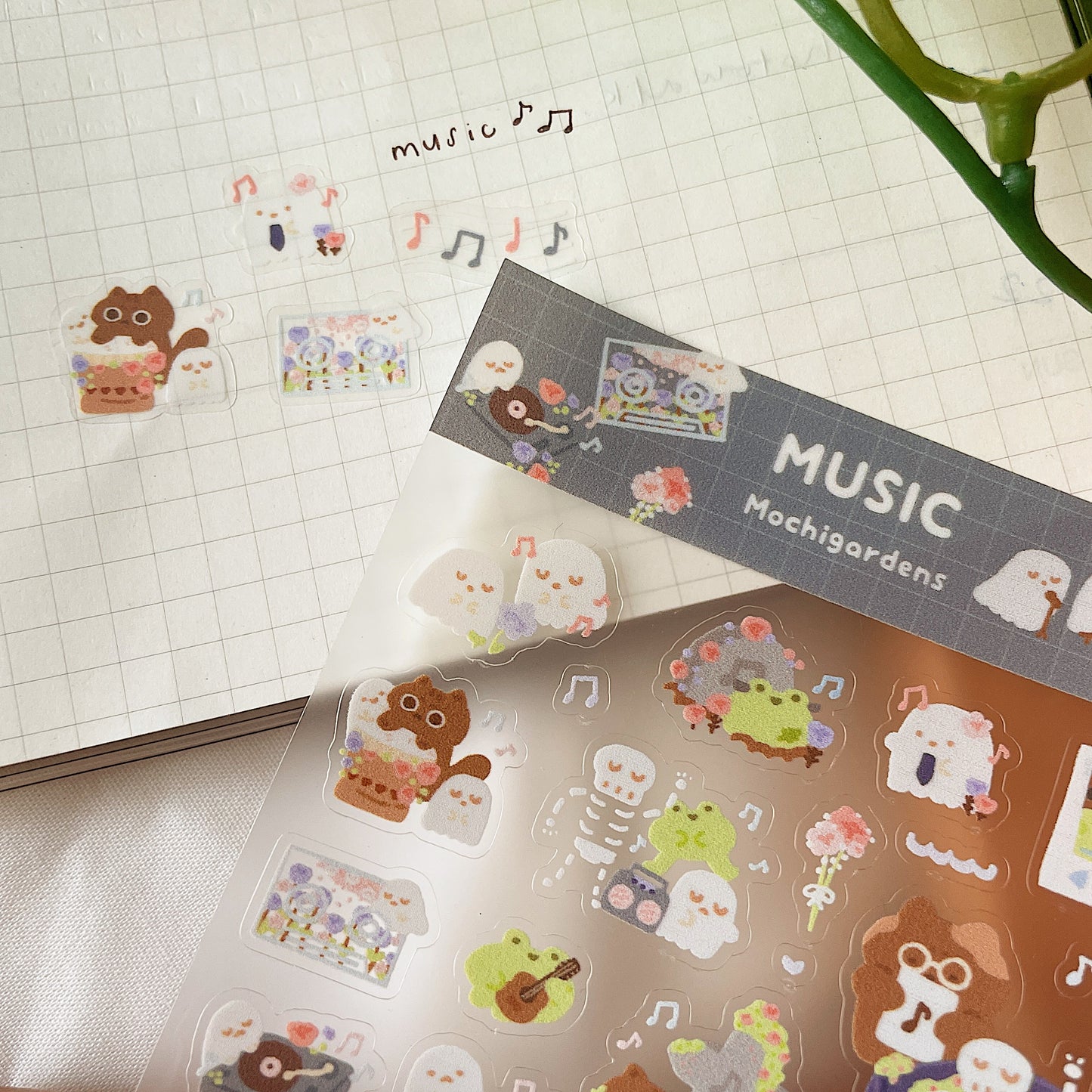 Music Transparent Sticker Sheet