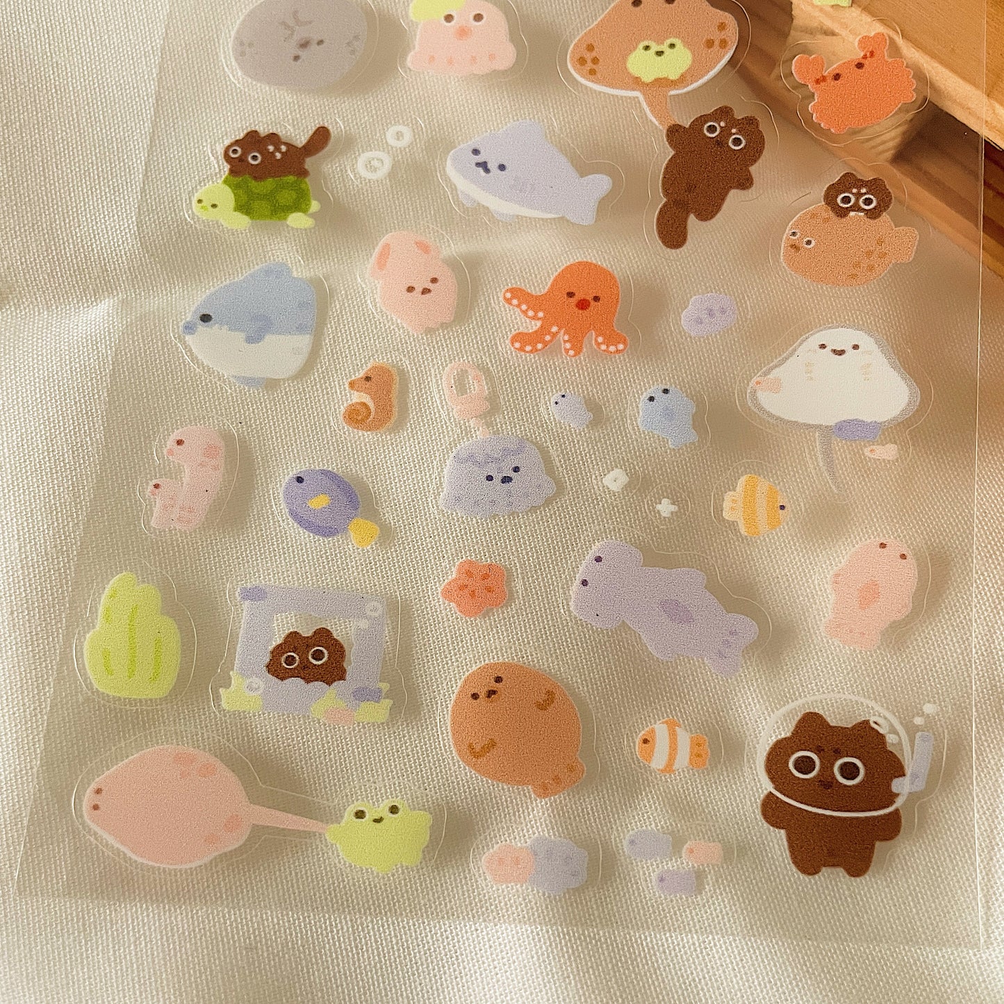 Trip to Aquarium Transparent Sticker Sheet