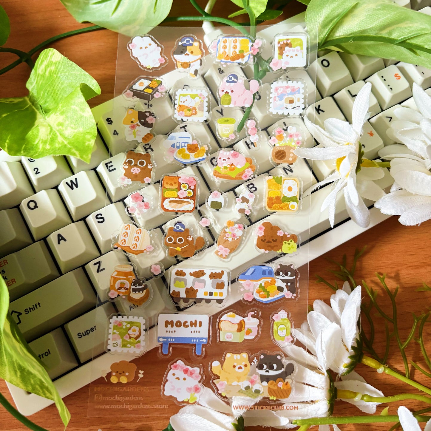 Ekiben x Hanami Picnic Transparent Sticker Sheet