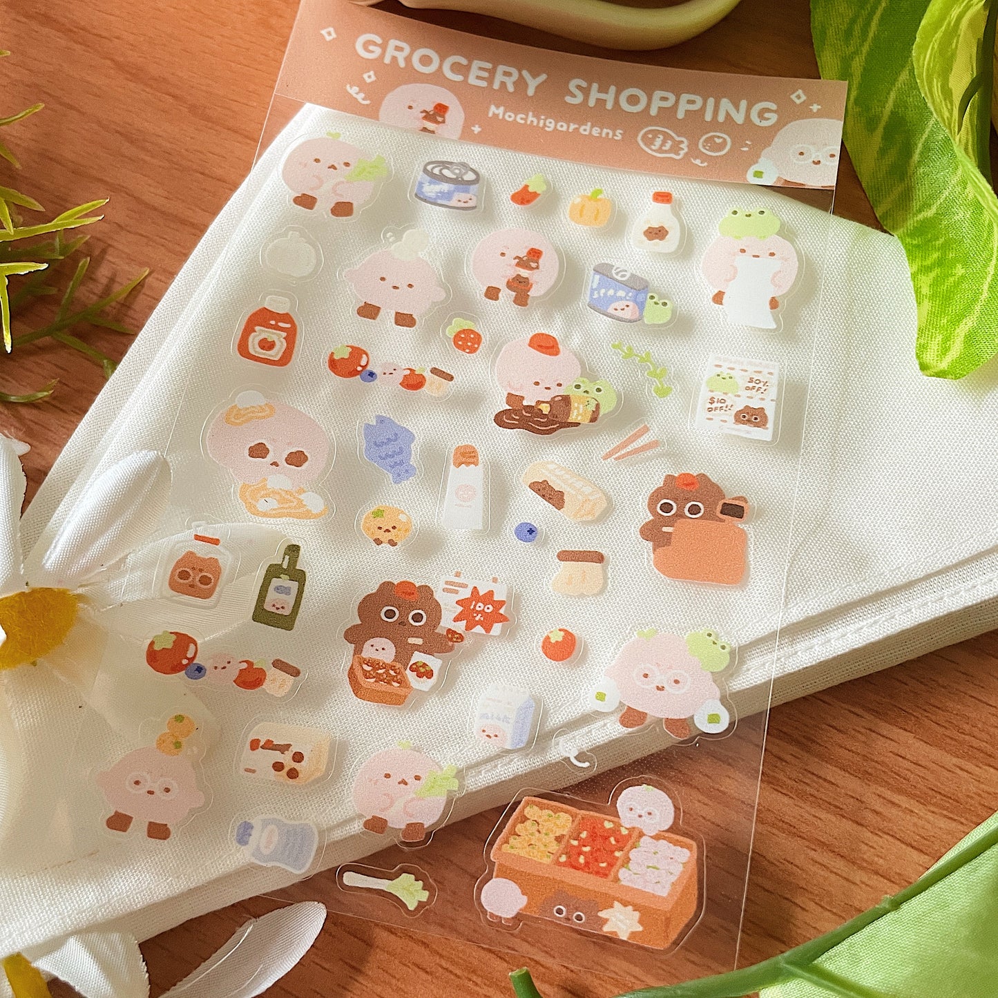 Grocery Shopping Transparent Sticker Sheet