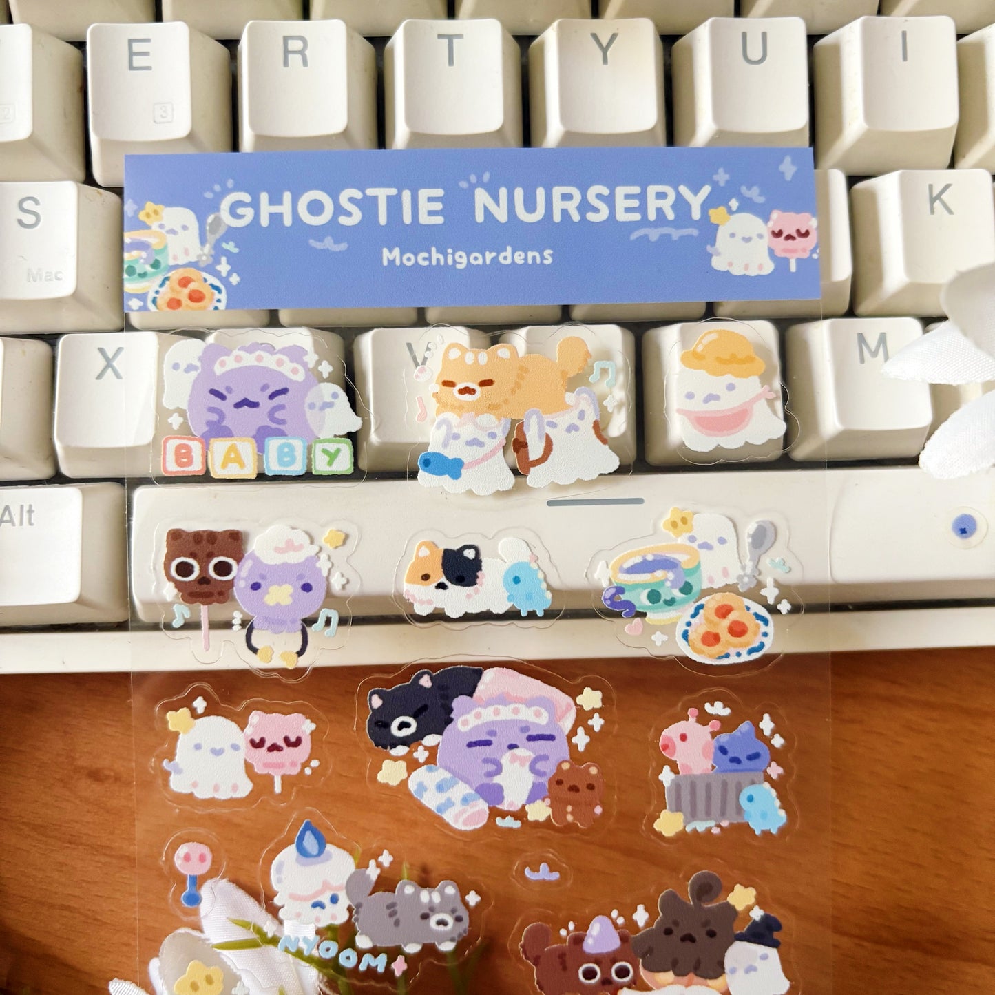 Ghostie Nursery Transparent Sticker Sheet