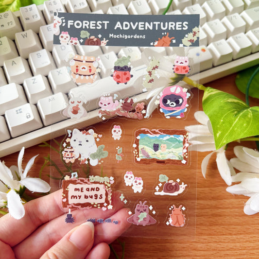 Forest Adventures Transparent Sticker Sheet