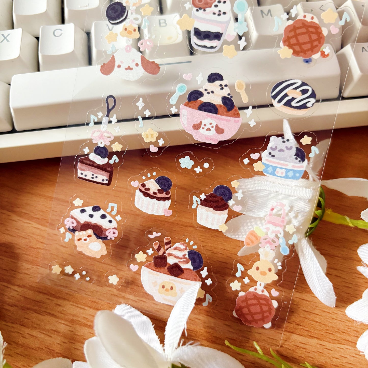 Cookie and Cream Transparent Sticker Sheet