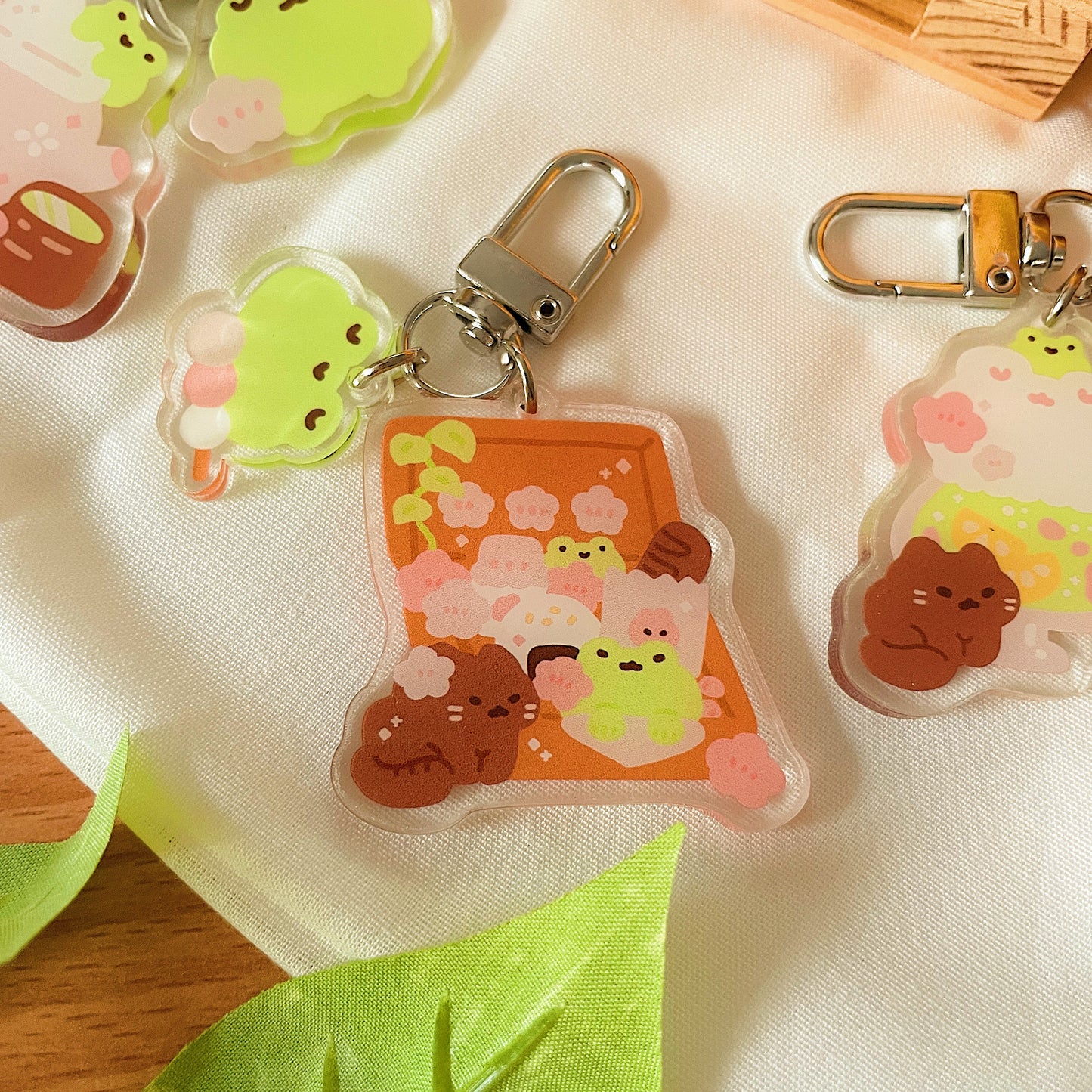 Assorted Spring Double Charm Keychains